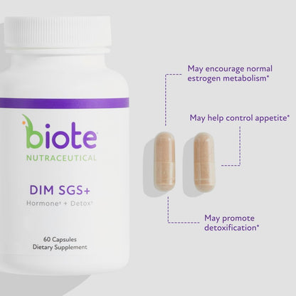 Biote Nutraceuticals DIM Formula | Hormone & Detox Support | 60 Capsules